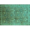 thumbnail image 1 of Ahgly Company Indoor Rectangle Oriental Turquoise Blue Industrial Area Rugs, 2' x 4', 1 of 4