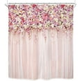 thumbnail image 6 of Pink Bridal Floral Shower Curtain for Bathroom 72Wx72H Inch Flower Rose Pattern Bath Set for Woman Girl Spring Nature Bathtub Accessories Fabric Panel Waterproof Plastic 12 Pack Hooks, 6 of 6