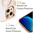 thumbnail image 3 of Magnetic Case for iPhone 13 Case for Women Men [ Compatible with MagSafe ], Cute Love Heart Soft Back Cover Raised Full Camera Lens Protection Phone Case for iPhone 13 (6.1") - White, 3 of 11