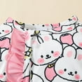 thumbnail image 7 of Hwmodou Girls Print Jumpsuits Cotton Blend Toddler Easter Long Sleeve Cartoon Rabbit Prints Ruffles Romper Jumpsuit Clothes Fall Winter Jogger Jumpsuit,9-12M, 7 of 7
