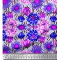 thumbnail image 1 of Soimoi Rayon Fabric Peony,Tulip & Aster Floral Printed Fabric 1 Yard 56 Inch Wide, 1 of 1