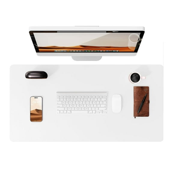 Large Mouse Pad,Office Desk Mat, Leather Desk Pad Protector, Non-Slip PU Leather Desk Blotter, Laptop Desk Pad