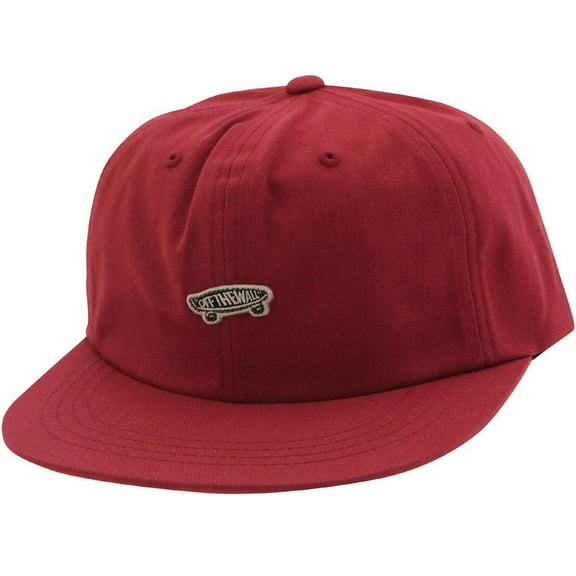 Vans Off The Wall Men's Embroidered Skateboard Patch Unstructured Snapback Hat Cap - Chili Pepper