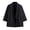 Black, variant on Men's Short Sleeve Solid Linen Cotton Top Summer Tie Strap Soft Spring Shirt Jacket Pocket Kimono Cardigan Navy Large