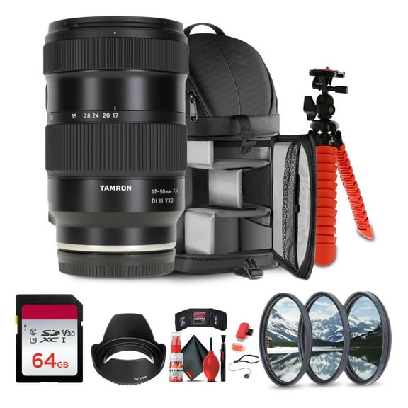Tamron 17-50mm f/4 Di III VXD Lens (Sony E)   Sling Backpack   More