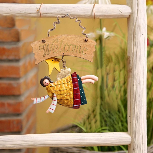 Decoraciones para El Árbol de Navidad Ganfancp Colgante Ángel de Hierro 1*