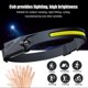 thumbnail image 3 of Usb Rechargeable Led Headlamp, Powerful Led Head Torch, Waterproof Camping Cob Headlamp With Sensitive Sensor Mode, 3 of 5
