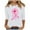 White, variant on Alkepwun Womens Breast Cancer Awareness T Shirts Sunflower Pink Ribbon Graphic Tees Cancer Survivor 3/4 Sleeve Tee Tops