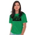 thumbnail image 4 of Fluent in Sarcasm Funny Attitude Plus Size Crewneck Graphic Tee Shirt Brisco Brands 2X, 4 of 5