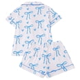 thumbnail image 5 of WCJM Cotton Pajama Shorts Sets for Women Women's Button Thin Soft Short Sleeve Shorts Set Two-Piece Set Women's Shorts Suit, 5 of 6