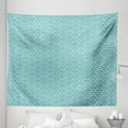 thumbnail image 1 of Pale Blue Tapestry, Abstract Little Bubbles Natural Scenery Japanese Style Vintage Art Design, Fabric Wall Hanging Decor for Bedroom Living Room Dorm, 5 Sizes, Turquoise White, by Ambesonne, 1 of 1