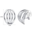 thumbnail image 2 of Yoursfs Claw Clip-on Earrings For Women White Gold Plated Simple Non Pierced Fashion Clip Stud Silver Earring Jewelry, 2 of 5