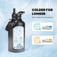 thumbnail image 2 of Botella de agua RAYMYLO con aislamiento de acero inoxidable de 1,9 L, gris oscuro, 2 of 6