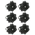 thumbnail image 4 of 6 unids Halloween Metal Malla Flor Anillo Servilleta Halloween Party Party Hebilla Black, 4 of 5