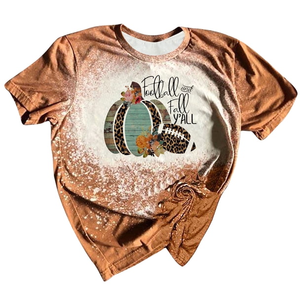 Tops Para Mujer, Camisetas Para Salir, Camisetas Informales Con Cuello Redondo, Camisetas Con Estampado de Acción de Gracias, Camiseta de Manga Corta, Blusa Odeerbi ODB151237