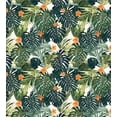 thumbnail image 3 of Hawaii Queen Size Duvet Cover Set, Colorful Palm Trees Tropical Plants with Botanical Inspirations, Decorative 3 Piece Bedding Set with 2 Pillow Shams, Fern Green Jade Green Orange, by Ambesonne, 3 of 3