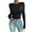 #364-Black, variant on Women Sexy Backless Short Sleeve Slim Fit Crewneck Summer Casual Y2K Crop Tee