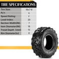 thumbnail image 6 of Ktaxon 18x7.00-8 ATV Tires Set of 2, 6PR Tubeless All-Terrain Mud Tires for ATV and UTV Off-Road Use, 6 of 15
