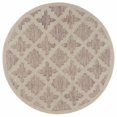 thumbnail image 1 of LR Resources SINUO54101ROI60RD Rose Pin Point à la Main Touffeté Zone Ronde Tapis Ivoire et Rose - 6 Pi., 1 of 1