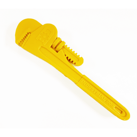 UPC: 0810216024529 | Industrial Dog by SodaPup – Pipe Wrench Ultra Durable Nylon Dog Chew Toy for Aggressive Chewers  Guaranteed Tough  Non-Toxic  Reduces Boredom and Problem Chewing  Large  Yellow?