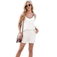 thumbnail image 2 of Women 2 Pieces Summer Clothes Set Outfit White S, 2 of 9