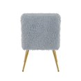 thumbnail image 5 of Porthos Home Gemma Dining Chairs, Plush Fabric, Gold Legs, Thick Seat, 5 of 6
