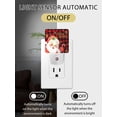 thumbnail image 2 of Christmas Night Lights Auto Sensor Santa Claus Plug-in LED Nightlights Dusk to Dawn for Living Room, Bedroom, Bathroom, Hallway, Stairways Wall Decor, Gold Snowflake Red Buffalo Plaid Night Light, 2 of 9