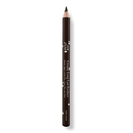 100% PURE Creamy Long Last Eye Liner Pencil - Long-Lasting, Natural & Easy to Apply Antioxidant-Rich Vegan Eye Makeup for All Skin Types - Fruit Pigmented Color Dark Cacao (Deep Brown) - 0.14 oz