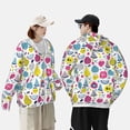 thumbnail image 6 of Balery Doodle Fruits Men's Women's UPF 50+ Sun Protection Lightweight Hoodie Performance Long Sleeve Shirt for Fishing Running-, 6 of 9