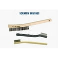 thumbnail image 3 of Shoe Handle Scratch Brushes, 10 in, 2X17 Rows, Stainless Steel Wire, Wood Handle, 3 of 3