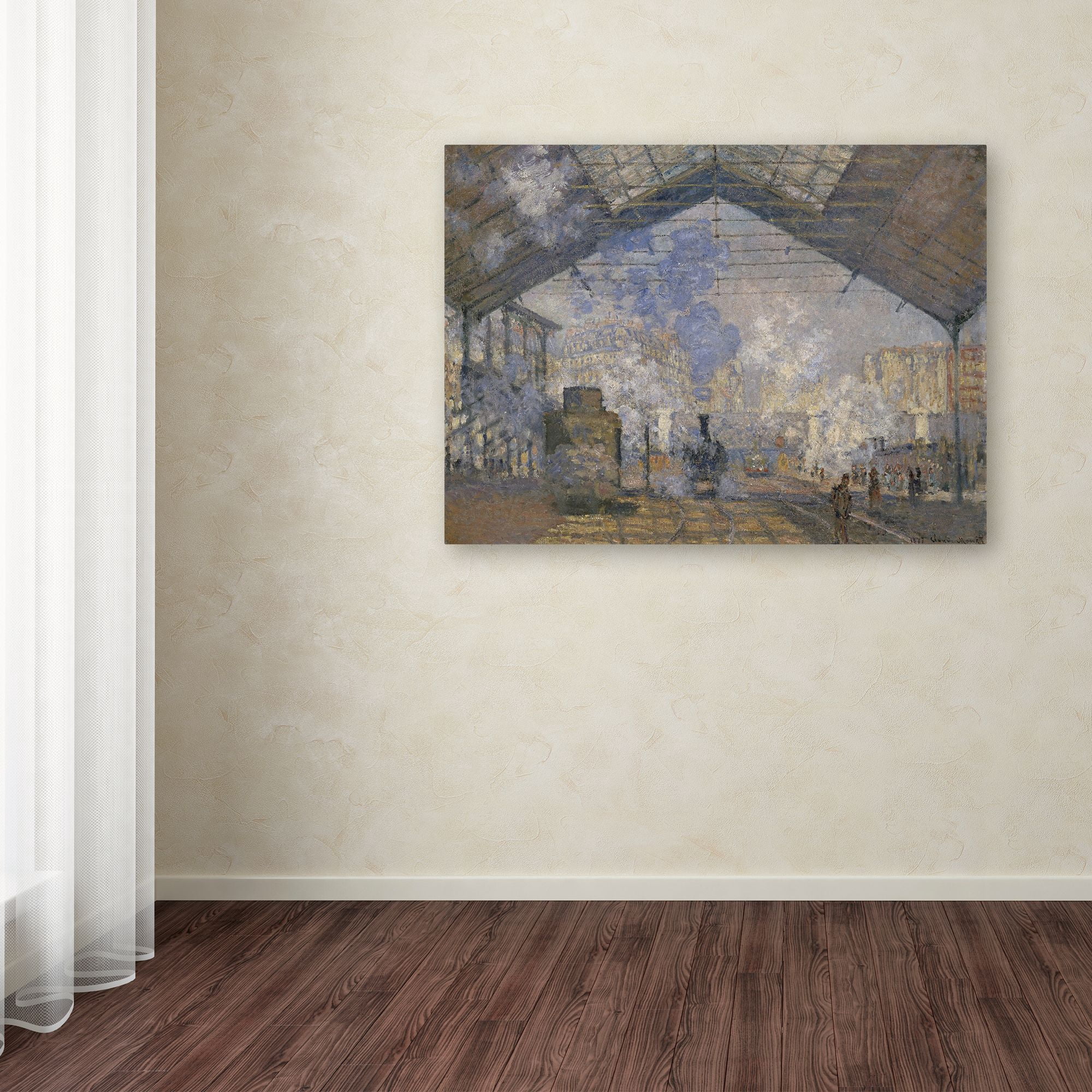 Trademark Fine Art 'The Saintlazare Station' Canvas Art by Monet