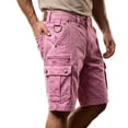 thumbnail image 7 of Jessboyy Jean Cargo Shorts for Men with Multi Pockets Button Zipper Knee Length Bermuda Cargo Summer Outdoor HIking Work Shorts Hot Pink,M, 7 of 7