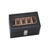 Leather 5 Slot Deluxe Watch Box - 9.5W x 3.5H in.