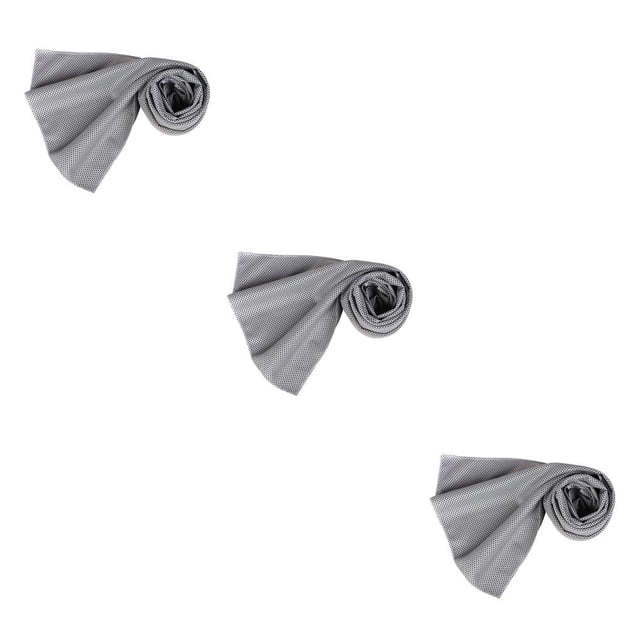 ZLight Serviette Glacée Rafraîchissante Réutilisable Séchage Rapide pour Femmes Course Entraînement Physique Gym Gris 3Ensemble