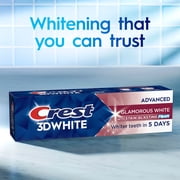 Crest Toothpaste, 3D White Advanced Glamorous White Whitening Toothpaste, 3.3 oz