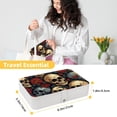 thumbnail image 5 of Skull Portable PU Leather Jewelry Stand with Removable Compartment, Display Case, Earring Holder, and Organizer Box, 5 of 6