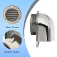 thumbnail image 4 of Unique Bargains Couvercle de Ventilation d'Échappement 6 Pieds pour Grille de Sortie d'Air Murale Extérieure avec Grille à Persiennes et Maillage Argenté, 4 of 5
