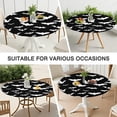 thumbnail image 7 of Halloween Bat Silhouettes Round Fitted Tablecloth with Elastic Edge,Dining Table Cover Waterproof,Outdoor Round Tablecloth for Camping,Dining,Indoor and Outdoor, 7 of 7