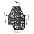 thumbnail image 4 of Naloa 1Pack Adjustable Bib Apron Waterdrop Resistant Cooking Kitchen Aprons for Women Men Chef, Bowling Ball Print, 4 of 5