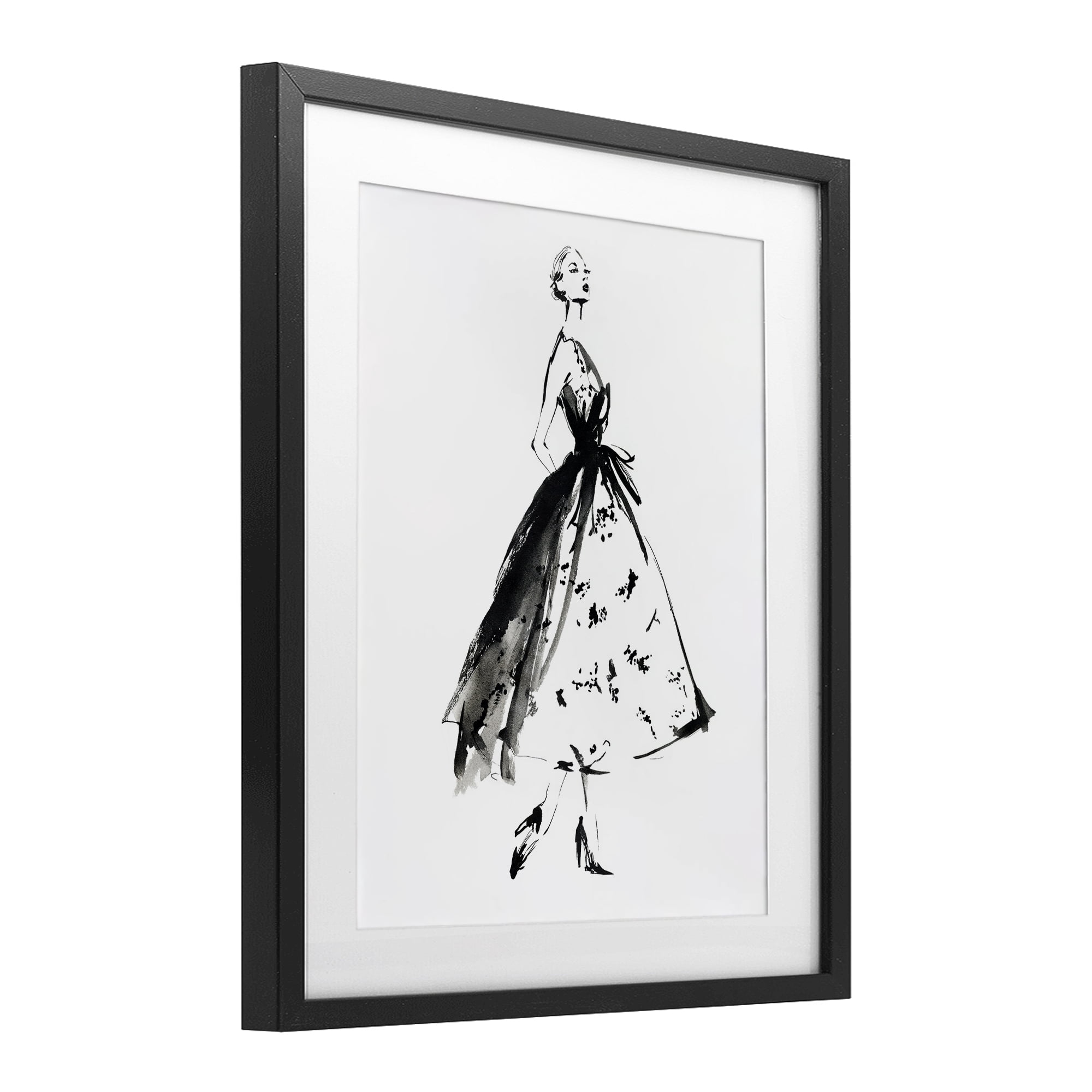 Stupell Industries Ethereal Couture Contour Black Framed Print Under Glass, design by Svetlana Aleynikova
