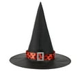 thumbnail image 1 of Sombreros de Halloween con botones rectangulares, sombrero de bruja con encaje, sombrero ancho acorralado para fiesta, sombrero de poliéster para mujer, 1 of 2