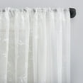 thumbnail image 2 of No. 918 Delia Embroidered Floral Sheer Rod Pocket Curtain Panel, 50"W X 96"L, Ivory, 2 of 7