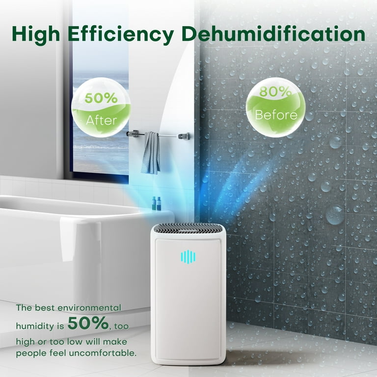 KLOUDIC Dehumidifier for Home (280 sq. ft), 37Oz Water tank