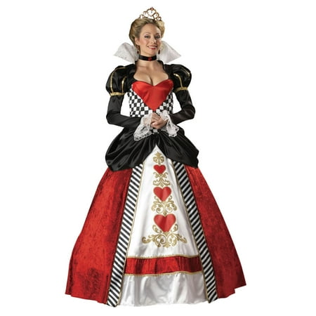 Red and Black Queen of Hearts Women Adult Halloween Costume - Medium