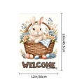 thumbnail image 4 of Amhnf Easter Bunny In Basket With Flowers And Eggs Welcome Garden Flag For Home Outdoor Garden Yard Decor 12x18 inch, 4 of 5