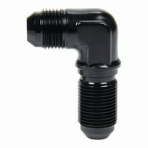 Allstar Performance ALL49624 Fitting - Bulkhead - 90 Degree -10AN Male to -10AN Male - Aluminum - Blk Anodized - Each