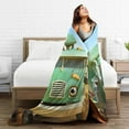 thumbnail image 6 of Trash Truck Cartoon Throw Blanket, Super Soft Cozy Flannel Fleece Picnic Blanket for Boys Girls Adults, Warm Plush Blankets for Couch Sofa Bed Living Room, 6 of 7