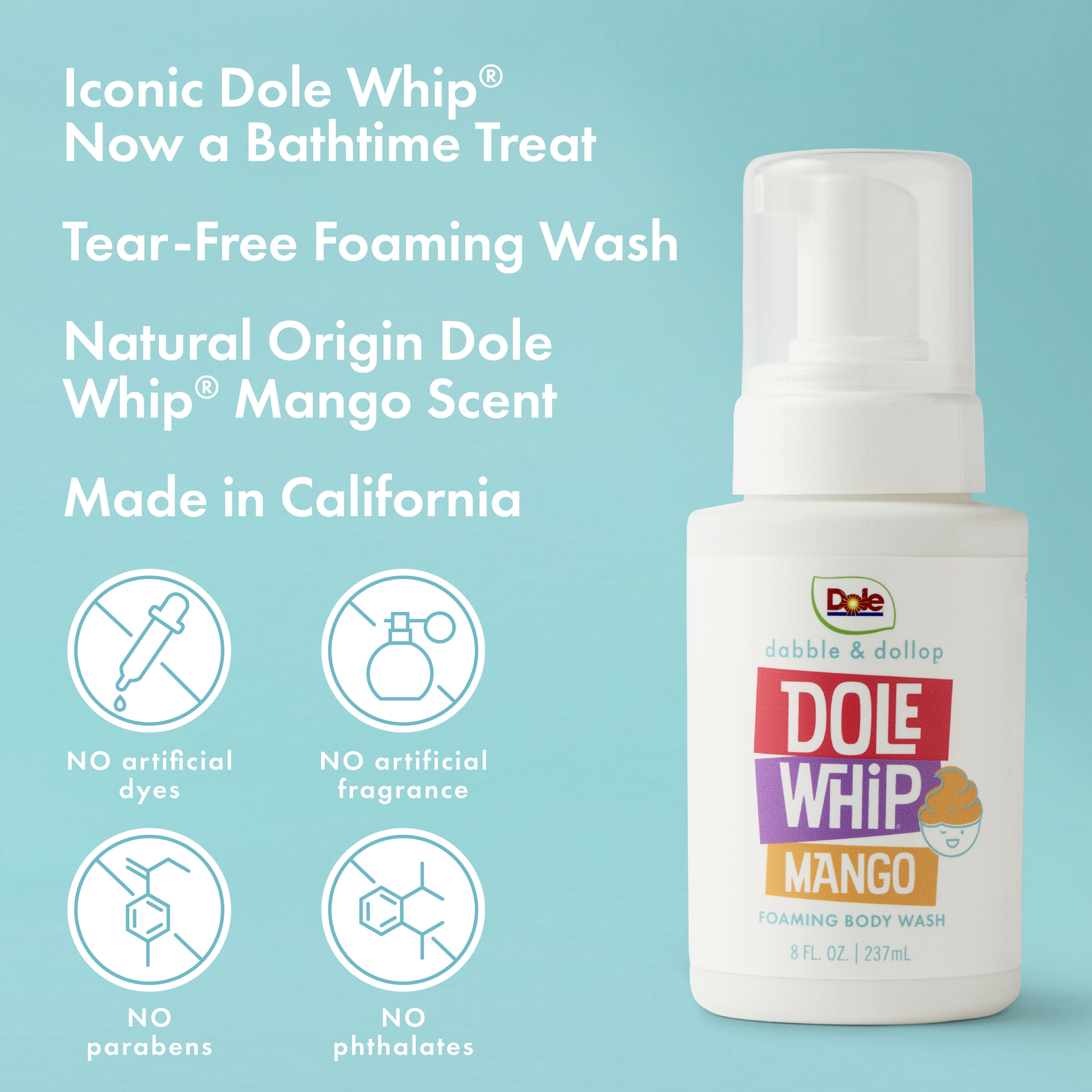 Dabble & Dollop Foaming Body Wash Dole Whip Mango 8 fl oz