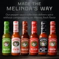 thumbnail image 2 of Melinda’s Pepper Sauce Challenge Collection - Extra Spicy Gourmet Hot Sauce Gift Set with Variety of Chile Peppers - Includes Jalapeño, Extra Hot Habanero, Chipotle, Red Savina, Ghost, Scorpion- 5 oz,, 2 of 6