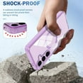 thumbnail image 6 of Dteck Built-in Screen Protector Case for Samsung Galaxy S24 Plus,Compatible with Mag-Safe Slim TPU+PC Full-Body Stylish Shockproof Protective Transparent Cover,Lightpurple, 6 of 7